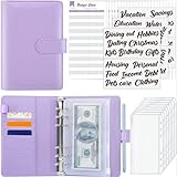 Sooez Budget Binder with Zipper Cash Envelopes & Expense Sheets for Budgeting and Saving Money, Money Organizer for Cash with Category Labels, Money Saving Binder Cash Wallet Envelope