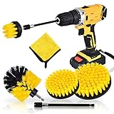 Drill Brush Power Scrubber Cleaning Brush Drill Scrub Brushes Kit with Extended Attachment Set for Floor, Tub, Shower, Tile, Bathroom and Kitchen Surface