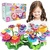 Gojmzo Toys for 3 4 5 6 Year Old Girls, Preschool Activities Christmas & Birthday Gifts for Toddlers and Kids Flower Garden Building Toys 51 PCS