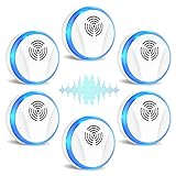 6 Packs Ultrasonic Pest Repeller, Lickoon Electronic Pest Repellent Plug in Indoor Pest Control for Insect, Roaches, Mice, Spider, Ant, Bug, Mosquito Repellent for House Garage Warehouse Office Hotel