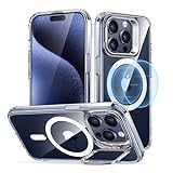 ESR for iPhone 15 Pro Case, Compatible with MagSafe, Military-Grade Protective Case, Built-in Stash Stand Phone Case, Scratch-Resistant Back Cover, Classic Series, Clear