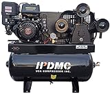 HPDMC 13HP Gas Powered Air Compressor, 3-Cylinder, 30 Gallon Horizontal Tank, Piston Pump Air Compressed System (125 PSI @ 44 CFM)
