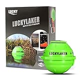 Lucky Smart Fish Finder – Portable Fish Finder, Wi-Fi Fishing Finder for Recreational Fishing from Dock, Shore or Bank,Wireless Fish Finder for Kayak Fising,Shore Fishing,Boat Fishing,Green