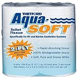 Thetford 03300 Aqua-Soft Toilet Tissue, 2-Ply, 4 Rolls (Pack of 6)