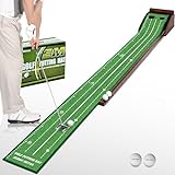 Putting Green Putting matt for Indoors Golf Putting Mat - Indoor Putting Green with Ball Return and 2.5in & 3.5in Holes. Putting matt for Golf Practice, Portable and Easy to Clean. Great Gift for Men