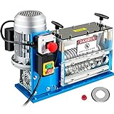 VEVOR Electric Wire Stripping Machine, 370W 0.06' - 1.5' Automatic Motorized Cable Stripper w/ 75 Feet/Minute Speed, 11 Channels 10 Blades Strip Machinery, Scrap Handling Tool for Recycling Copper