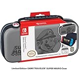 Game Traveler Nintendo Switch Mario Case - Adjustable Viewing Stand, Protective PU Leather Hard Case with Deluxe Carry Handle, Includes Two Game Cases - Nintendo Switch , Switch OLED and Switch Lite