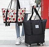 Cowinbest Upgrade Shopping Bag with Wheels Portable Trolley Bag Grocery Cart Hand Pulling Utility Universal Wheels Bag Travel Bag Foldable Luggage Bags- Larger & Waterproof & Strong(Black-B0CD6Q15X6)