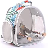 ORIZZP Bird Carrier Backpack with Rope Perch, Portable Bird Travel Carrier Backpack (Multi-Colored, Bird Carrier)
