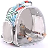ORIZZP Bird Carrier Backpack with Rope Perch, Portable Bird Travel Carrier Backpack (Multi-Colored, Bird Carrier)