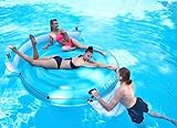 Tzsmat Inflatable Pool Floating Island Lounger Raft for Lake River Big Multi Person Party Floatie