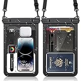 Large Waterproof Phone Pouch Cellphone Dry Bag [2-Pack] ,Universal IPX8 Waterproof Phone Case Compatible with iPhone 14 Pro Max 13 Pro Max 12 11 Pro Max XS XR X 8 7,Galaxy S22/S21 Phone Holder Pouch