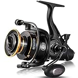 Sougayilang Bait Feeder Spinning Reels,33Lbs Drag Carp Fishing Reel Front and Rear Drag System, Freshwater Fishing Reel for Live Liner Bait Fishing Action(S3315000)