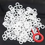 200pcs Rubber O-Ring Keyboard Switch Dampeners Make Your Mechanical Keyboard Quieter with Keycap Remover Suitable for Cherry MX Key Kit Dampers 40A-L-0.2mm Reduction (Transparent)