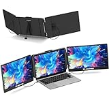 Maxfree S2 Triple Monitor for Laptop, 14'' Laptop Monitor Extender Plug & Play, 1080P HD Portable Laptop Screen Extender for 13-17'' Laptops, Compatible with Windows/Mac/Surface/Android/Switch