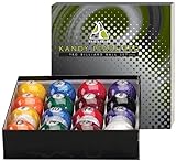 Kandy Pearl Billiards Ball Set - Hi-Gloss, Swirl Marbleized 16 Piece Pool Balls - Full 2 1/4 Size (Lighter Than Regulation Weight) Wet Look and Brilliant Colors KPBS