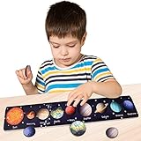 HONGDDY Wooden Puzzles for Toddlers, Space Puzzle for Solar System, Educational Toys for Kids, Preschool Learning Puzzle, Montessori Early Development and Activities