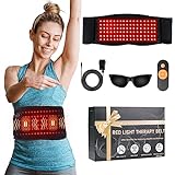 Infrared Red Light Therapy Belt:LED Lamp Vibration Near Body Pain Relief Device Wrap Red Light Therapy for Body with Timer Remote Control for Back Shoulder Waist Muscle