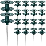 16 Pcs 10 Inch Garden Hose Guide Spike, Rustproof Zinc Sturdy Metal Stake, Heavy Duty Metal Hose Guide Stakes Keeps Garden Hose Out of Flower Beds for Plant Protection