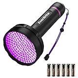 EverBrite UV Flashlight, 128 LED Blacklight Flashlights, 395nm Black Light Flashlight for Pet Urine Detection, Carpet, Scorpions and Bed Bug, Batteries Included