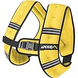 APEXUP Weighted Vest Men 10lbs Weights with Reflective Stripe, Weighted vest for Women Workout Equipment for Strength Training Running (Yellow)