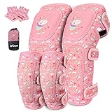 KUYOU Kids Protective Gear Set, Innovative Soft Youth Toddler Knee Pads and Elbow Pads Adjustable Protective Gear Set with Bike Gloves for Boys Girls Roller Skating Skateboard