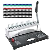 FLK Tech Binding Machine with Starter Combs Set for A4-21 Hole / 450 Sheets Paper Punch Binder