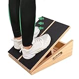 CIKEA Wooden Slant Board/Calf Incline Board - Calf Stretcher with Anti-Slip Surface, Foldable and Portable Calf Stretch Wedge Board for Plantar Fasciitis Exercise