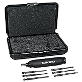 Klein Tools 57032 Screwdriver Set, Torque Screwdriver Kit with Phillips, Slotted, Square Bits, 1/4-Inch Nut Driver, Case Included, 6-Piece