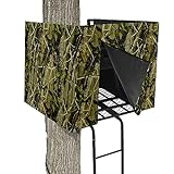Deer Hunting Tree Stand Blind Cover, Universal Camo Tree Stand Elevated Deer Blind Kit For 2 Man Stand Tree Stand Blind Enclosure Tower With A Zippered Closure Hunting Tree Stand Accessories (forest)