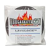 1/2' x 1/8' LavaLock High Temp BBQ Gasket Smoker Seal for Nomex Door Lid, Self Stick Grey