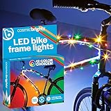 Brightz CosmicBrightz LED Bike Frame Rope Light, Multi-Color - 6.5-Foot String Rope - Battery-Powered with On/Off Switch - Ultra Bright Color Keeps Your Ride Fun and Safe for Kids, Teens, & Adults