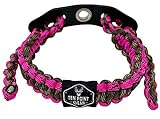 Ten Point Gear Bow Archery Wrist Sling 550 Paracord - Survival Hunting Shooting - Durable Leather with Metal Grommet (Multiple Camo Options) (Pink Camo)