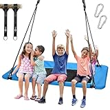 Trekassy 700lb Giant 60' Platform Tree Swing for Kids and Adults Waterproof 2 Hanging Straps (Blue)