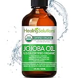Jojoba Oil (Organic - 4oz) 100% Pure & Natural - Cold Pressed Unrefined - Hexane & Chemical Free - Natural Carrier Oil & Cuticle Oil Solution for Face & Hair, Helps Fight Acne & Moisturize Skin Now
