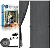 Fiberglass Magnetic Screen Door for Sliding Patio Door, French Door, Double Door - Door Net Screen with Magnet Closures - Strengthened Edges - 10 Door Mesh Sizes - by Sentry Screens