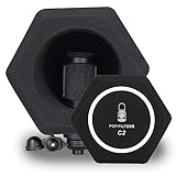 Professional Microphone Isolation Ball Shield - Superior Noise Cancellation with Pop Filter and High-Density Sound Absorbing Foam - Studio Quality Recording