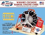 STEM Wright Cyclone Engine 1/12 Scale Plastic Model kit Made in The USA Atlantis