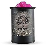 Metal Wax Melt Warmer kobodon Candle Wax Warmer for Scented Wax Melter Electric Wax Burner Wax Melts Wax Cubes Black Candle Lamp for Home Office Decor(Tree)