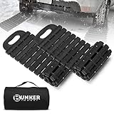 BUNKER INDUST Tire Traction Mats Portable Recovery Tracks for Off Road 4X4 Snow, Sand,Emergency Devices for Cars, Trucks, Van(2 Pack)