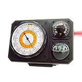 Sun Company Navigat'r 6 - Six-Function Dashboard Instrument for Car and Truck | Altimeter, Barometer, Ball Compass, Thermometer, LED Light, Signal Mirror