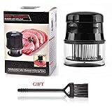 Meat Tenderizer Tool, 56 Needles Stainless Steel Tenderizer For Tenderizing Steak Beef Fish And Poultry, Black