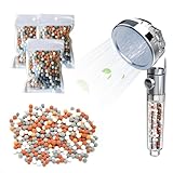 BLMHTWO 3 Packs Replacement Anion Mineral Shower Head Bead Four Color Shower Head Beads Shower Filter Water Stone Beads Filtration Mineral Beads Stones Balls Suitable for Filtered Shower Head