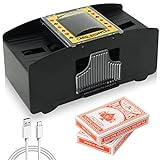BYTEAIDREX Automatic Card Shuffler 1-2 Deck,Card Shuffler Battery Operated Or USB,Playing Card Shuffler for Home Card Game,UNO,Poker,Travel,Blackjack,Rummy