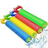 OKGD 4-Pack Water Blaster Soaker Guns Set,15'' Water Guns with Plastic Handle Outdoor Swimming Pool Beach Summer Fun Party Games