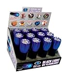 Blacklight Master 9 LED Ultra Violet UV Black Light Flashlight - 12 Pack Tray