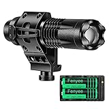 Fenyee Tactical Flashlight Adjustable 350 Yards 1200 Lumen LED Light with Offset Mount for Outdoor Hunting Rechargeable Batteries