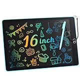 16 Inch LCD Writing Tablet for Kids Adults,Colorful Drawing Pad Doodle Board School Supplies Toys for Girls Boys 3 4 5 6 7 8 Year Old Girl Boy Birthday Gift Ideas