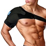 Sixora Shoulder Brace for Men and Women – Adjustable Shoulder Strap Compression Sleeves for Arms Women and Men – Comfortable Breathable Neoprene – Shoulder Injury, AC Joint Pain Relief, Dislocation