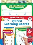 Active Minds - Write-and-Erase - Wipe Clean Learning Boards Ages 4+ - Numbers, Addition, Alphabet, Shapes, and Drawing